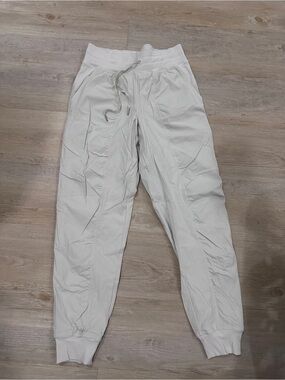 lululemon athletica Cream Ribbed Waistband Joggers